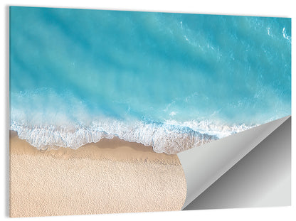 Top-down Turquoise Beachscape Wall Art