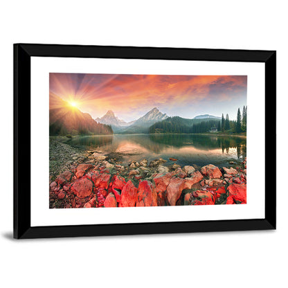 Obersee Sunrise Over Red Rocks Wall Art