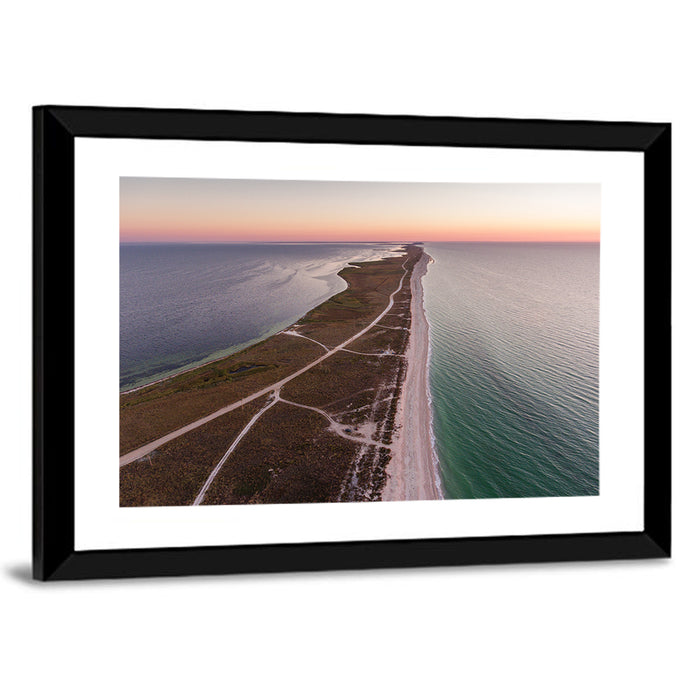 Byriuchyi Island Coastline Wall Art as a framed print