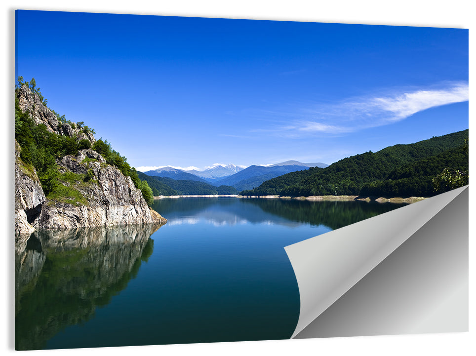 Calm Mountain Lake Reflection Wall Art