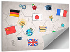 Global Flags Network Wall Art