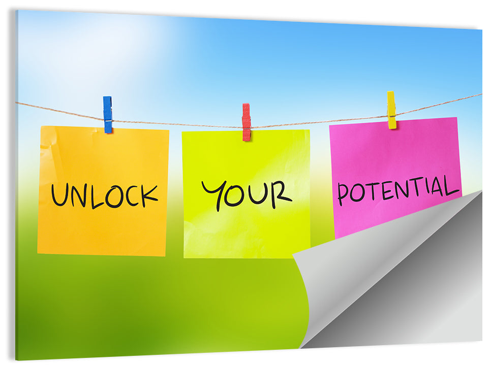 Unlock Your Potential Notes Wall Art