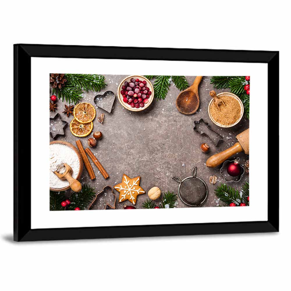 Christmas Cookie Ingredients Wall Art