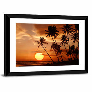 Sri Lankan Beach Sunset Wall Art