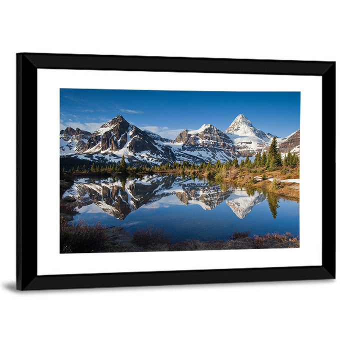 Mount Assiniboine Reflection Wall Art as a framed print