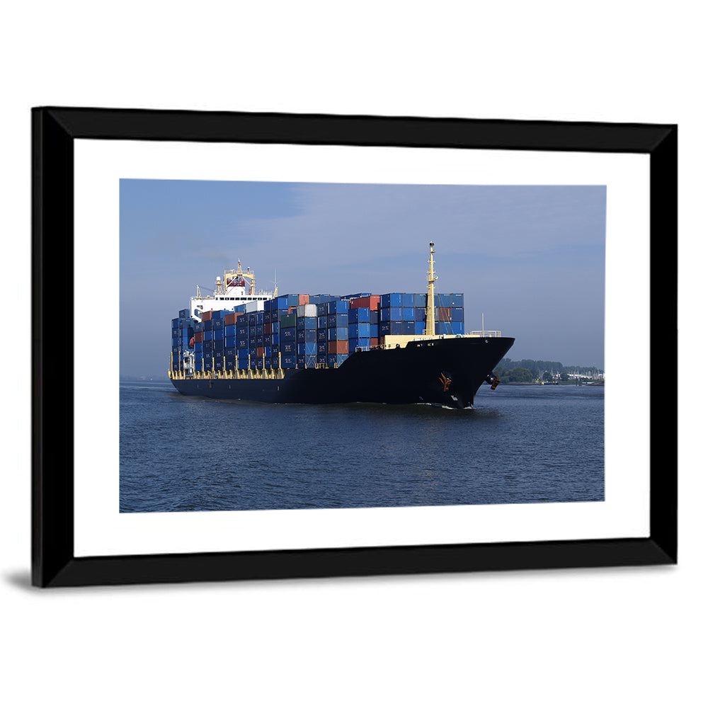 Container Ship in Motion Wall Art