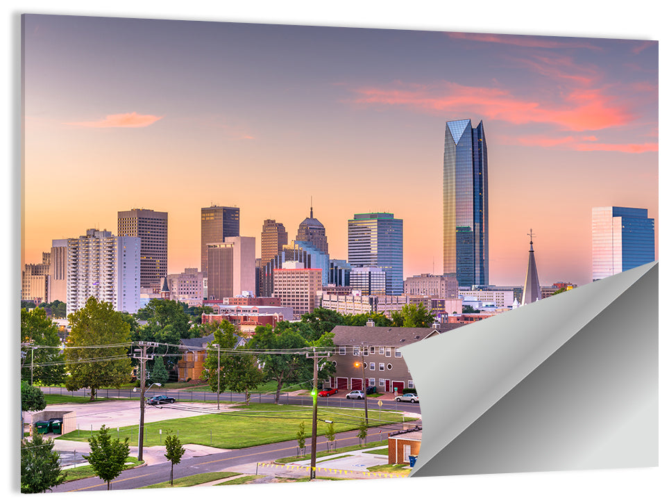 Oklahoma City Golden Hour Skyline Wall Art