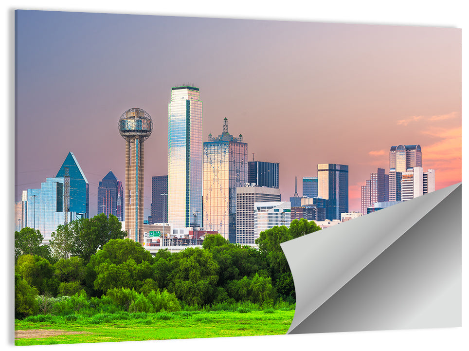 Dallas Golden Hour Skyline Wall Art