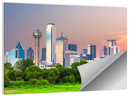 Dallas Golden Hour Skyline Wall Art