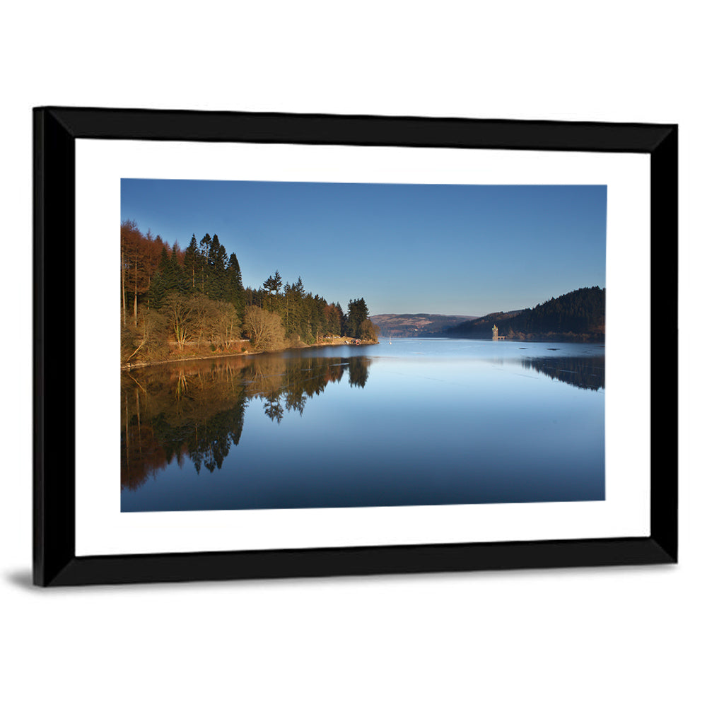 Lake Vyrnwy Golden Hour Reflection Wall Art