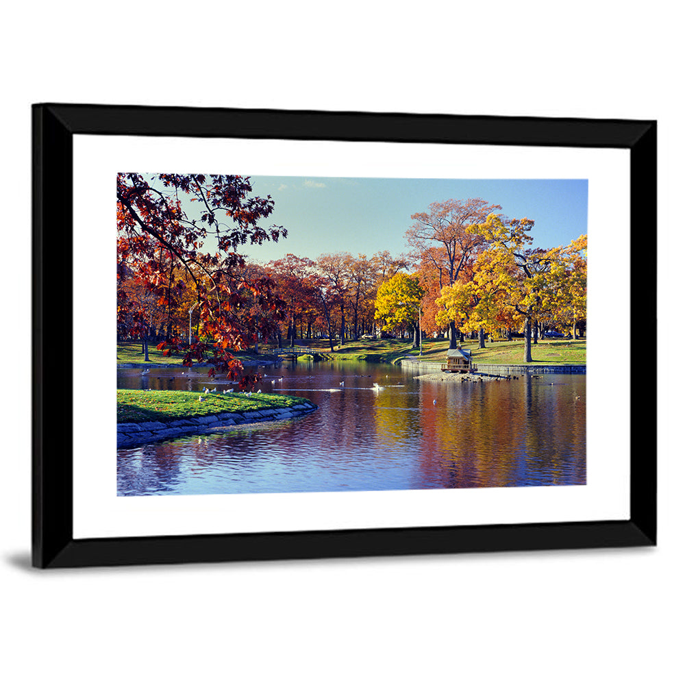 Deering Oaks Autumn Pond Wall Art