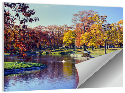 Deering Oaks Autumn Pond Wall Art