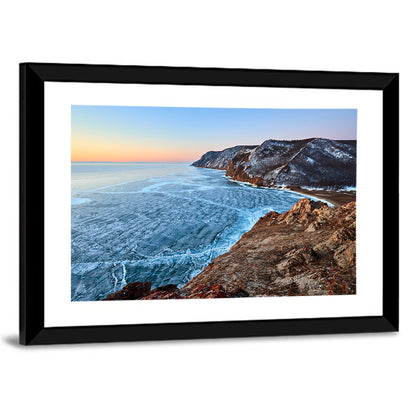 Baikal Icy Bay at Sunrise Wall Art