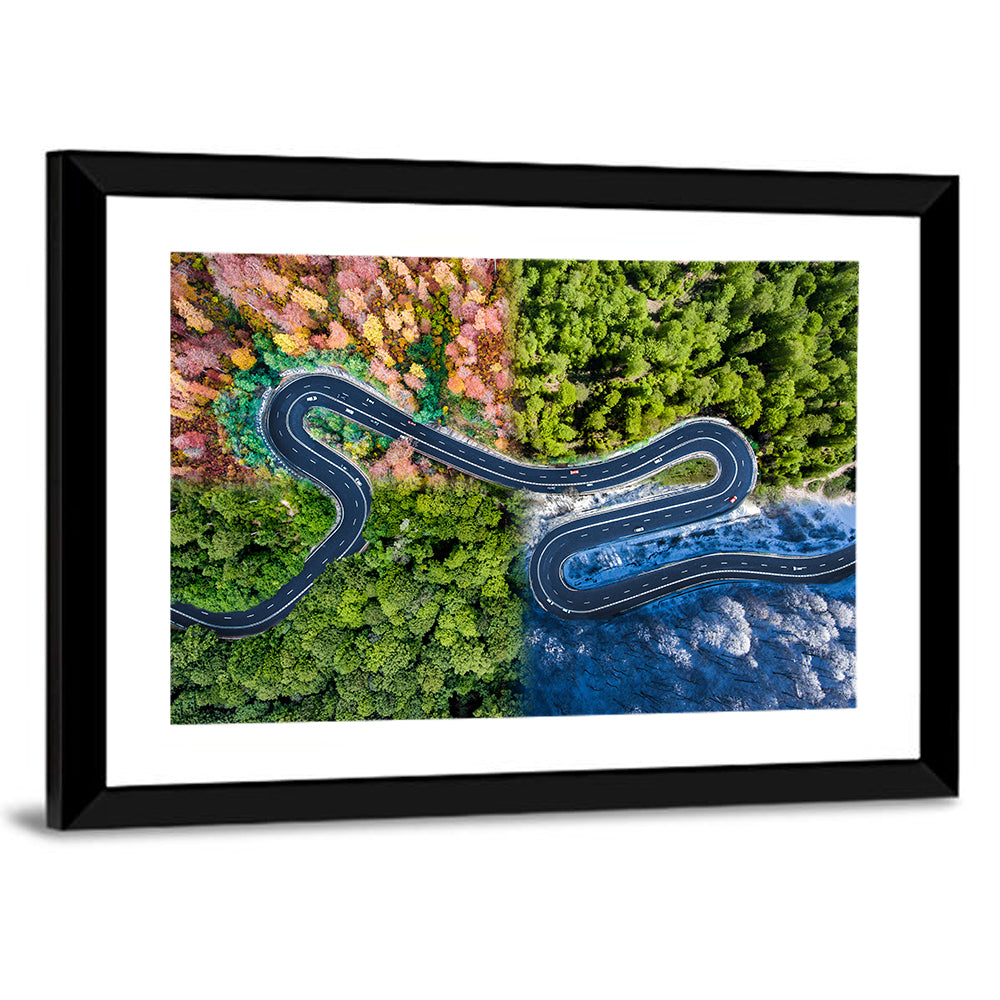 Four Seasons Winding Road Wall Art