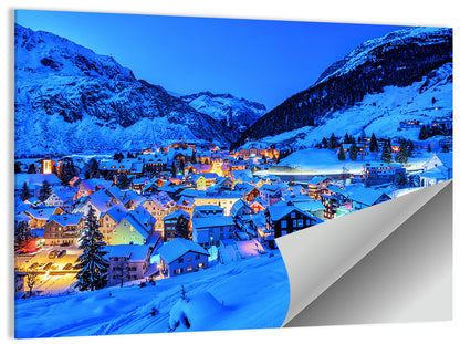 Andermatt Winter Village Wall Art