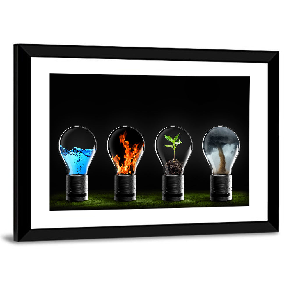 Elemental Light Bulbs Wall Art