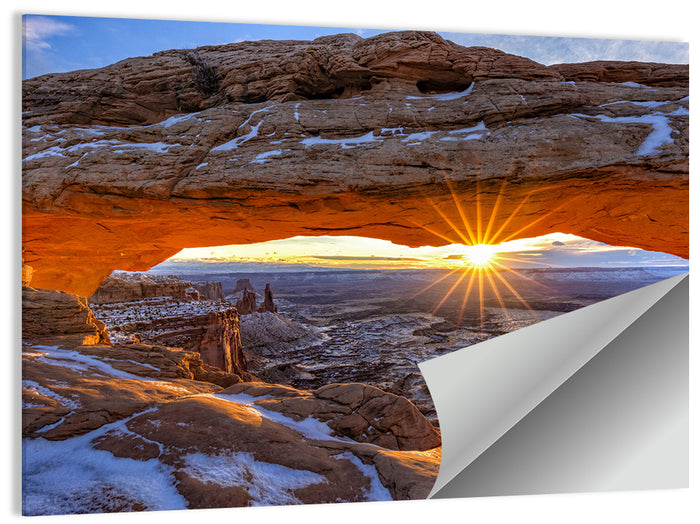 Sunrise at Mesa Arch Wall Art as a poster print