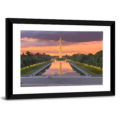 Washington Monument at Dusk Wall Art