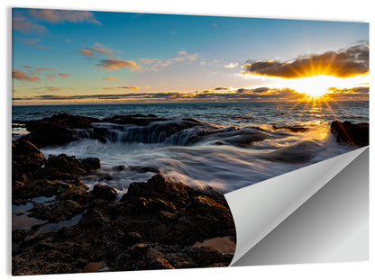 Thor's Well Sunset, Oregon Coast Wall Art