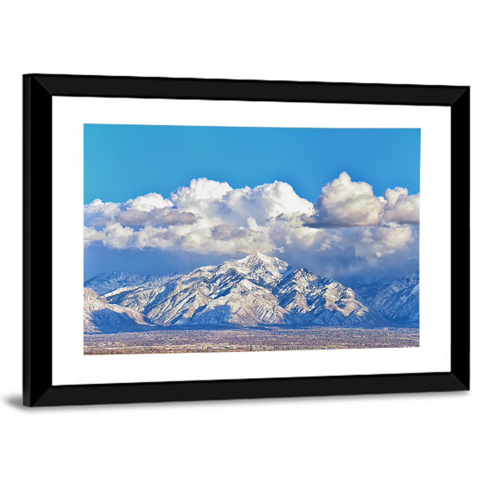 Wasatch Snow Capped Peaks Wall Art