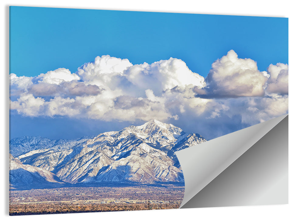 Wasatch Snow Capped Peaks Wall Art