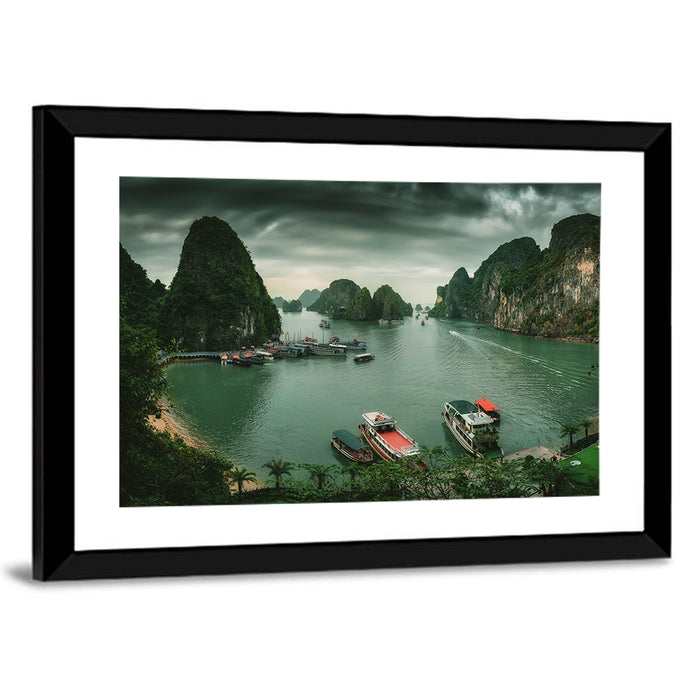 Ha Long Bay Vista Wall Art as a framed print