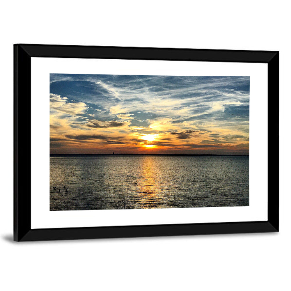 Texoma Lake Sunset Wall Art