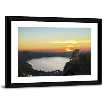 Lake Nemi Golden Sunset Wall Art
