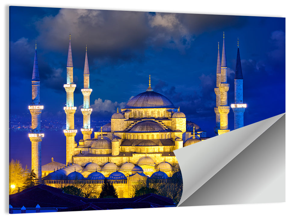 Sultanahmet Camii at Twilight Wall Art