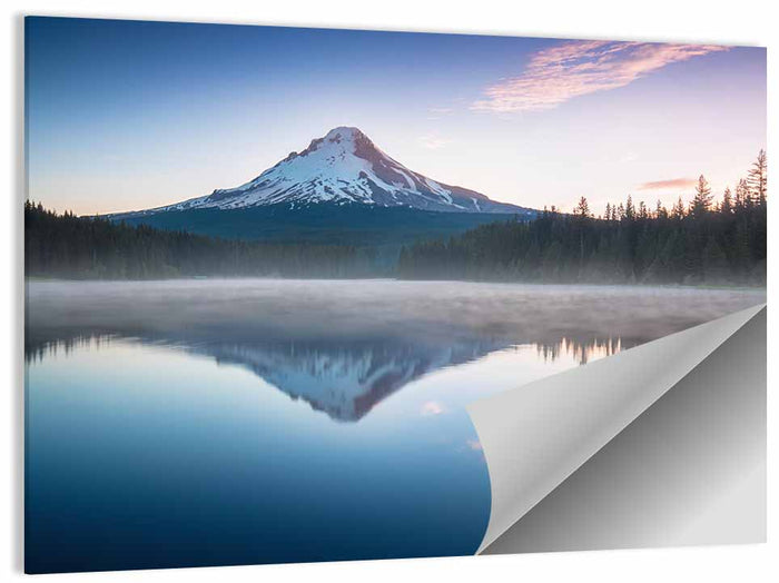 Mount Hood Reflection at Trillium Lake Wall Art as a poster print
