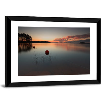 Lake Lanier Buoys at Sunset Wall Art
