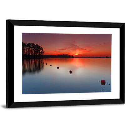 Lake Lanier Buoys at Sunset Wall Art