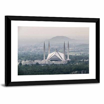 Faisal Mosque Over Margalla Hills Wall Art