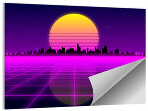 Neon Lights Sunrise Wall Art