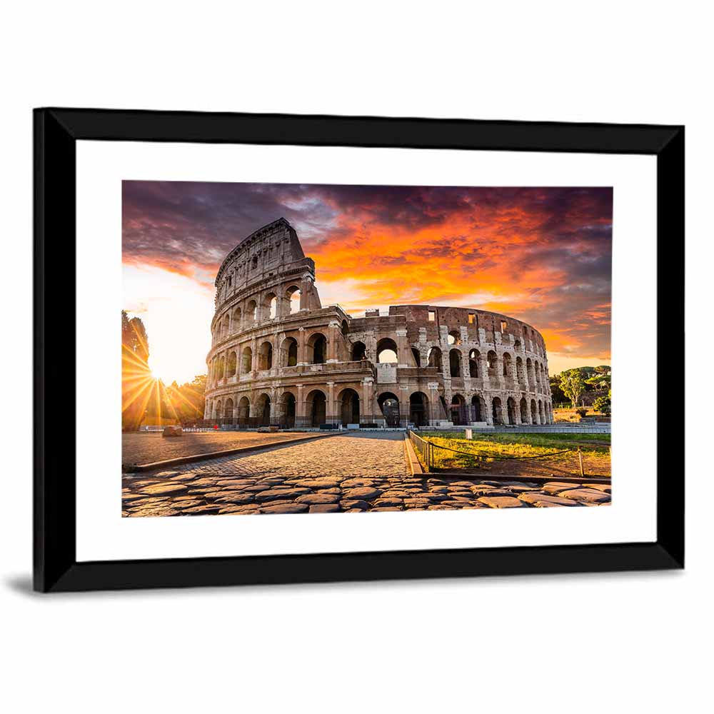 Sunrise Over the Colosseum Wall Art