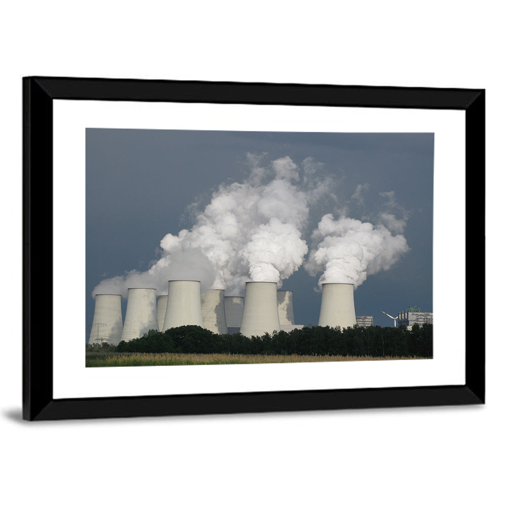Cooling Towers at Coal Power Plant Wall Art