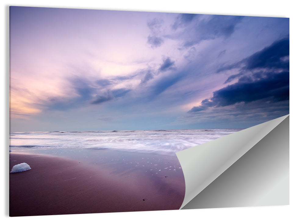 Purple Night Beach Wall Art