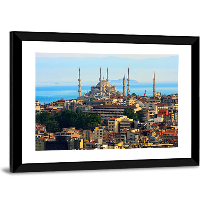 Sultan Ahmed Mosque Skyline Wall Art as a framed print