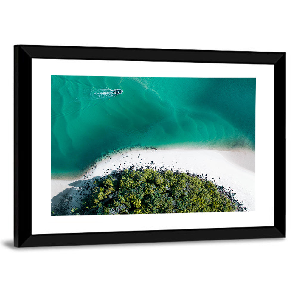 Clam Beach Aerial View Wall Art