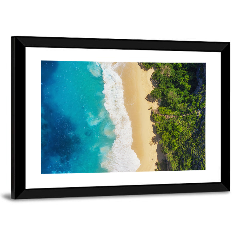 Aerial Turquoise Beach View Wall Art