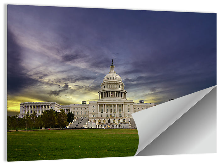 United States Capitol at Dusk Wall Art as a poster print