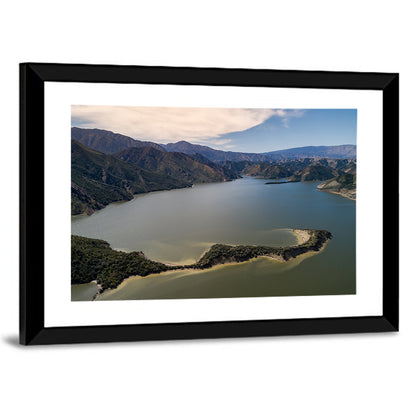 Pyramid Lake Aerial View Wall Art