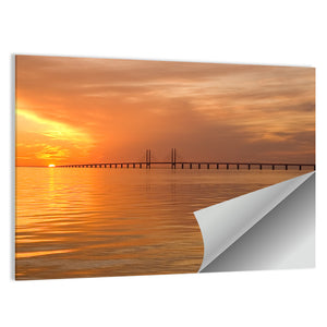 Oresunds Bridge Sunset Wall Art