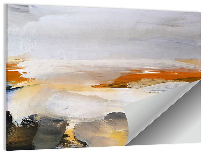 Misty Coastal Horizon Wall Art as a poster print