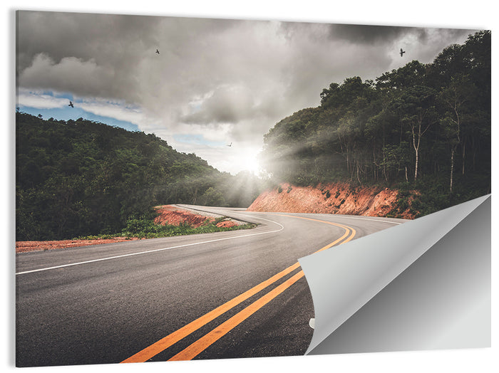 Start of a Journey, Sunrise Road Wall Art as a poster print