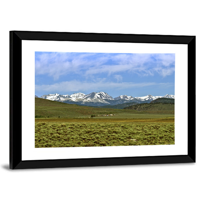 Sierra Nevada Sagebrush Plains Wall Art as a framed print