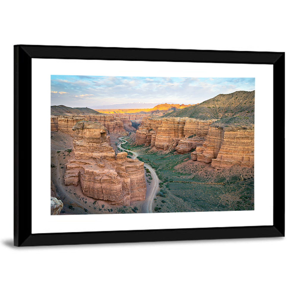 Charyn Canyon at Golden Hour Wall Art