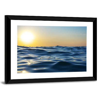 Sunset Over Calm Waves Wall Art