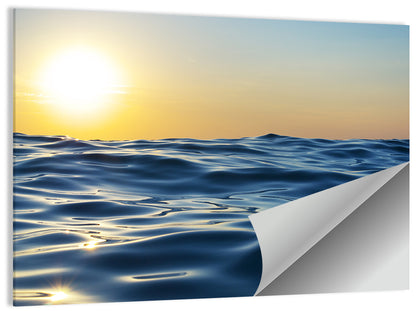 Sunset Over Calm Waves Wall Art