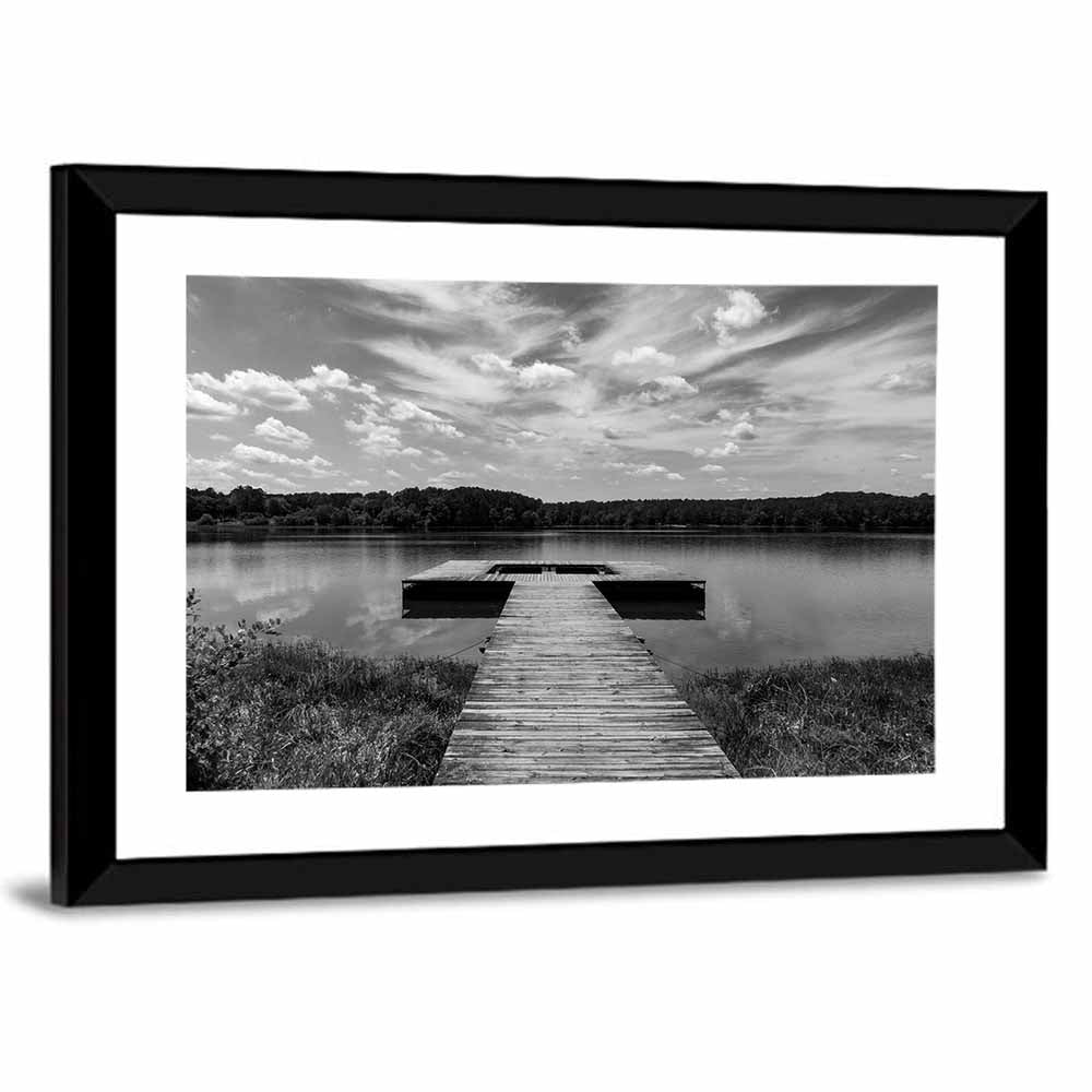 Wooden Dock at Lake Acworth Wall Art